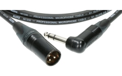Cablu microfon profesional Klotz professional analog audio cable - balanced with male XLR by Neutrik® to balanced jack plug angled - 3 m