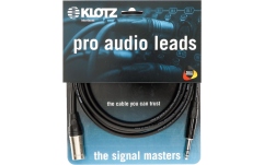 Cablu microfon profesional Klotz professional analog audio cable - balancedwith male XLR by KLOTZ to balanced jack plug - 10 m
