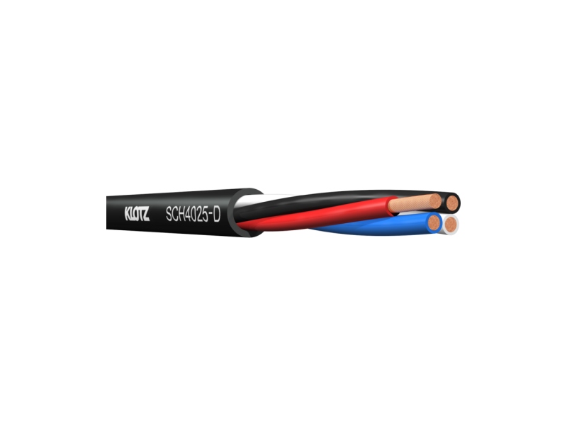 Klotz multicore speaker cable - LHC4x 2.5 mm² - FRNC - DCA - bk - 20 m
