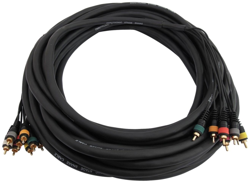 Omnitronic Snake cable 8xRCA/8xRCA 15m