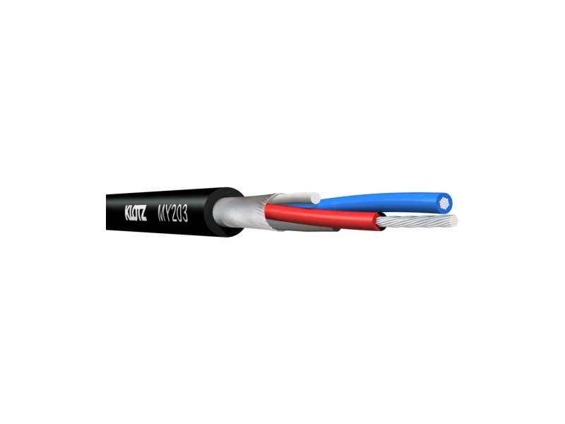 Klotz balanced pro audio patch cable for stereo mini jacks - PVC - bk - 200 m