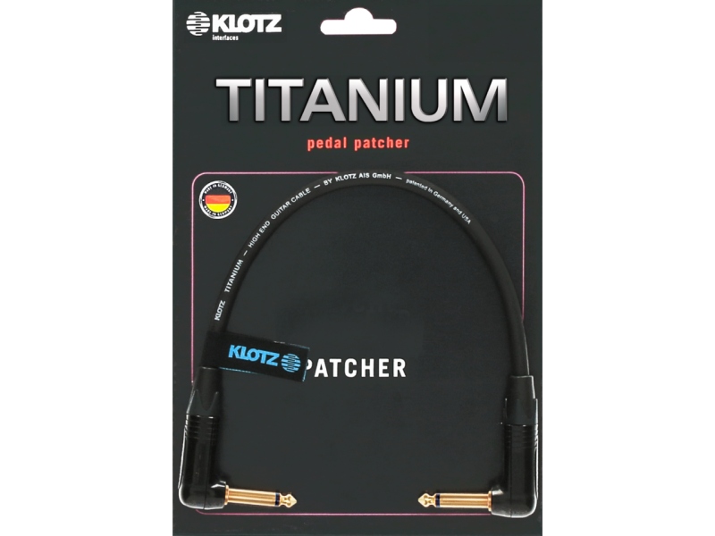 Klotz supreme TITANIUM patch cable with angled jacks - 0.6 m