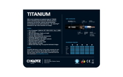 Cablu patch chitară premium Klotz supreme TITANIUM patch cable with angled jacks - 0.3 m