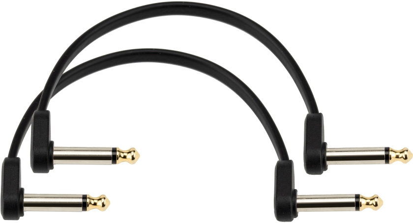 Daddario Flat Patch Cable 6in Offset Right Angle Twin PK