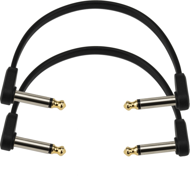 Daddario Flat Patch Cable 6in Right Angle Twin PK