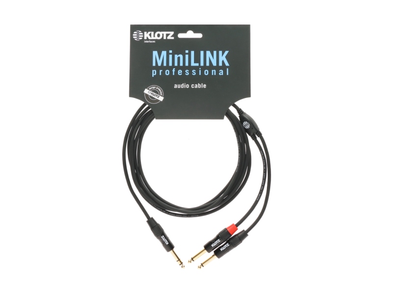 Klotz MiniLink PRO Y cable - insertTRS 6.3 mm - 2x TS 6.3 mm - 1.5 m