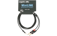 Cablu patch echilibrat Klotz MiniLink PRO Y cableTRS 3.5 mm - 2x TS 6.3 mm - 3 m