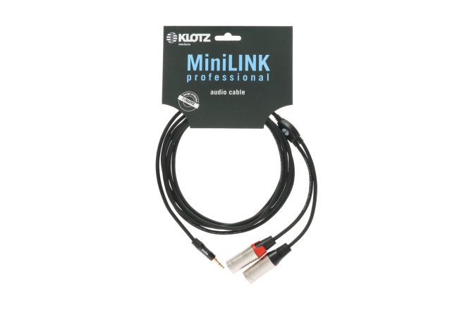 Cablu patch echilibrat Klotz MiniLink PRO Y cableTRS 3.5 mm - 2x XLR M - 1.8 m