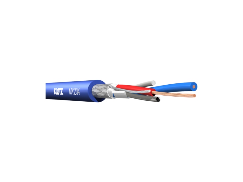 Klotz balanced patch and microphone cable high screen - PVC - blue - 200 m