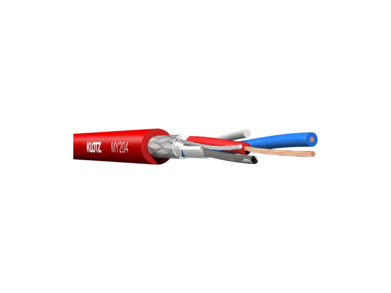 Klotz balanced patch and microphone cable high screen - PVC - red - 200 m