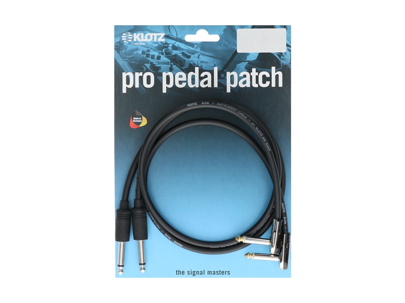 Klotz unbalanced pro patch cable straight / angled -  pancake / jack plug - 0.6 m