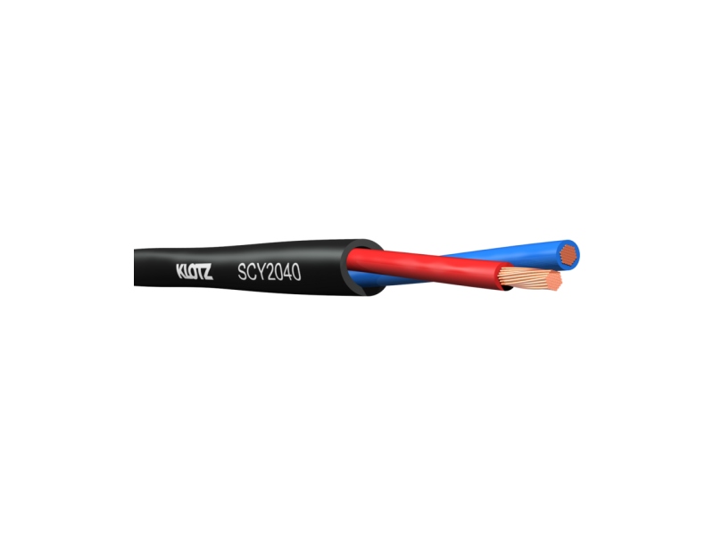 Klotz installation speaker cable - LHC2x 4.0 mm² - PVC - bk -100 m