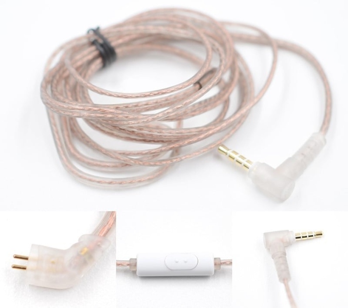 KZ Acoustics Pink & Gold Cable B PIN MIC