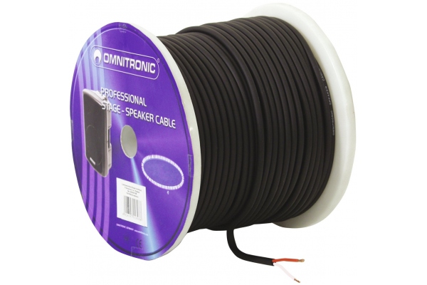 Omnitronic Speaker cable 2x1.5 bk durable