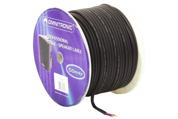 Omnitronic Speaker cable 2x2.5 50m bk 