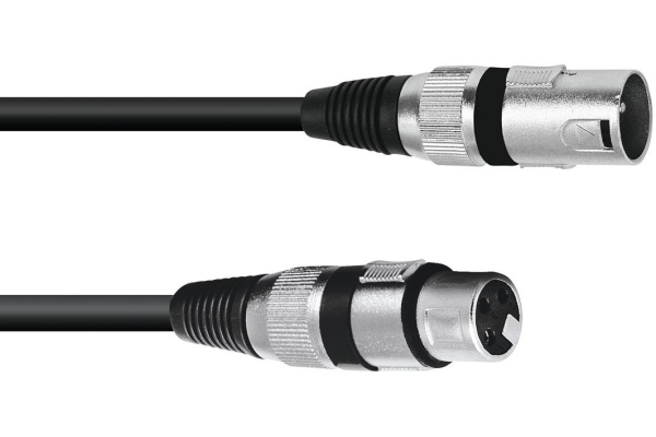 XLR cable 3pin 0.2m bk