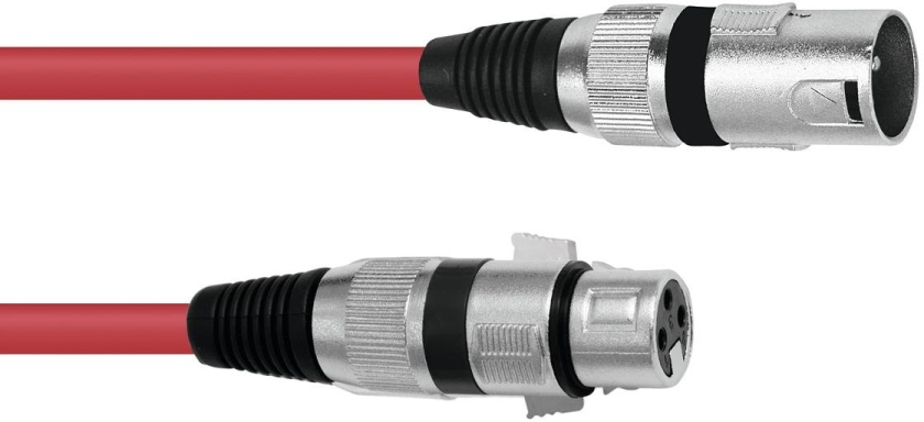 Omnitronic XLR cable 3pin 1m rd