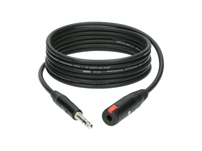 Klotz professional headphone extensionTRS 6.3 mm - TRS socket 6.3 mm - cable carrier - 6 m