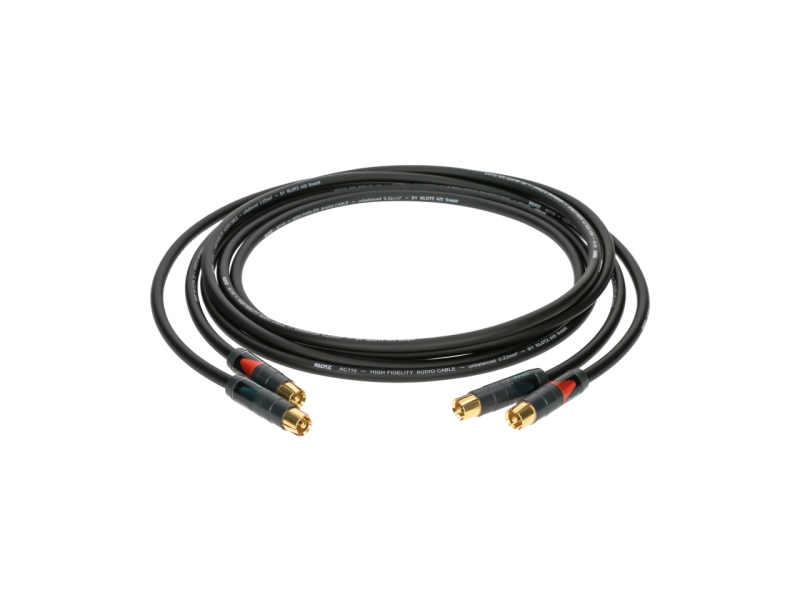Klotz our audiophile high end RCA cablegold-plated contacts - 5 m - 2 pieces (1 box)