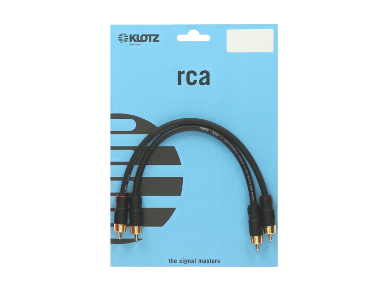 Klotz RCA to RCA cablegold-plated contacts - 0.3 m