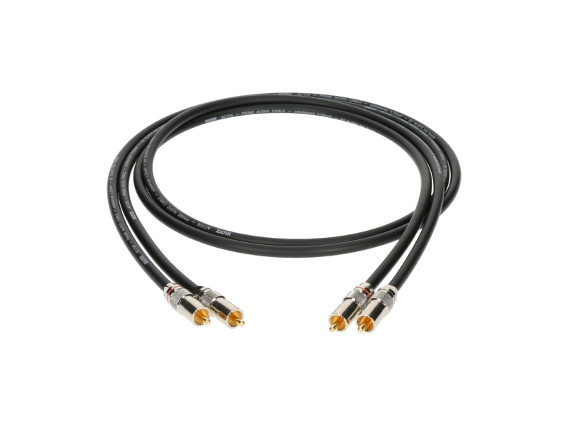 Klotz supreme RCA cable with solid chrom RCA plugsgold-plated contacts - 10 m - 2 pieces (1 PE bag)