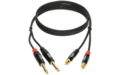 Cablu RCA-jack robust Klotz MiniLink Pro stereo twin cable with gold-plated metal rca and jack plugs - 1.5 m