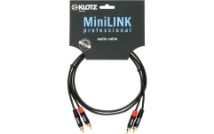 Cablu RCA profesional Klotz MiniLink Pro Stereo Twin With Metal RCA - 3m