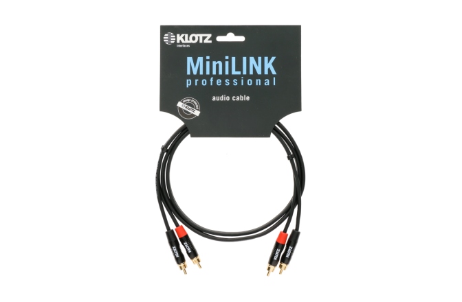 Cablu RCA profesional Klotz MiniLink Pro Stereo Twin With Metal RCA - 3m