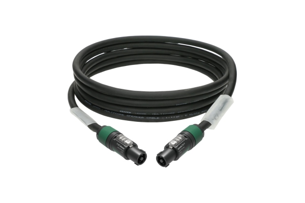 4x 4.0 mm² speaker cable PVCspeakON 4p F/F with plastic shell (NL4FXX) - 1x transparent - 0.5 m
