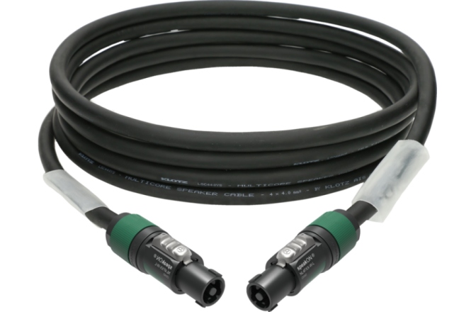 Cablu speakON flexibil Klotz 4x 4.0 mm² speaker cable PVCspeakON 4p F/F with plastic shell (NL4FXX) - 2x transparent - 60 m