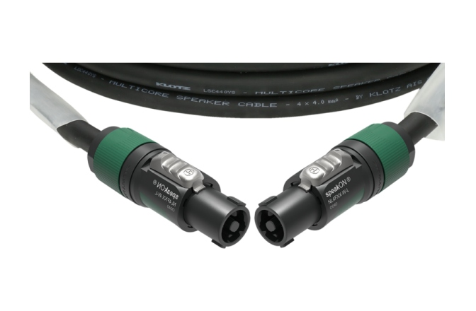 Cablu speakON flexibil Klotz 4x 4.0 mm² speaker cable PVCspeakON 4p F/F with plastic shell (NL4FXX) - 2x transparent - 60 m
