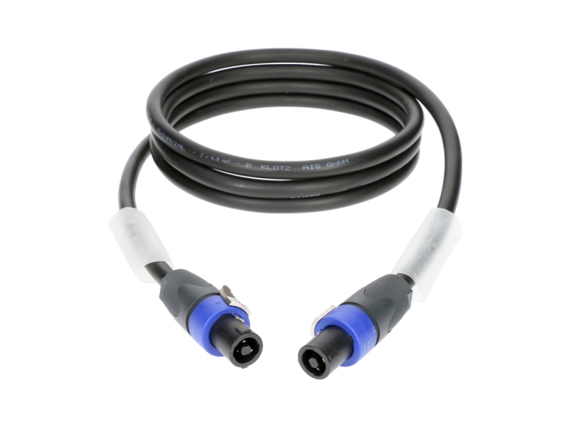 Klotz 2x 4.0 mm² speaker cable PVCspeakON 4p F/F with plastic shell (NL4FX) - 5 m