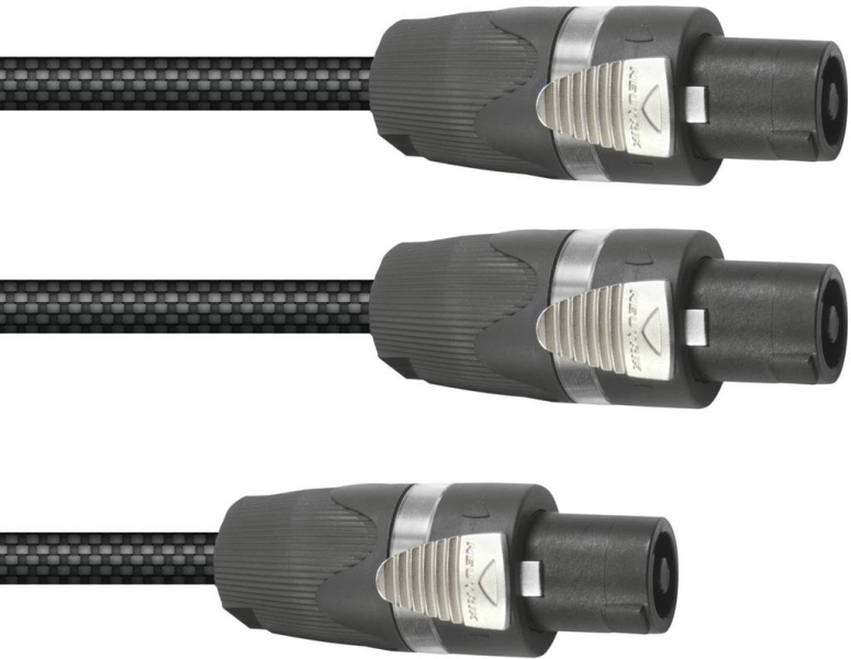 Sommer Cable Adaptercable Speakon/2xSpeakon 1m bk