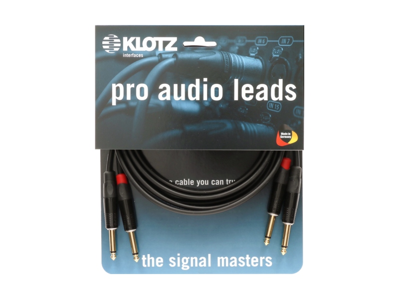 Klotz pro stereo keyboard cablejack plug: straight - straight - 3 m