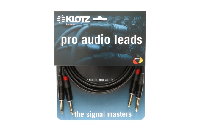 Cablu stereo clape Klotz pro stereo keyboard cablejack plug: straight - straight - 9 m