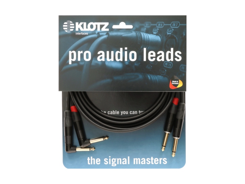 Klotz pro stereo keyboard cable straigth and angled jack plugs - 6 m