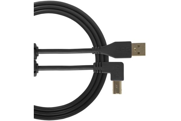 Ultimate Audio Cable USB 2.0 A-B Angled 1m - Black Ultimate Audio Cable USB 2.0 A-B Angled 1m - Black