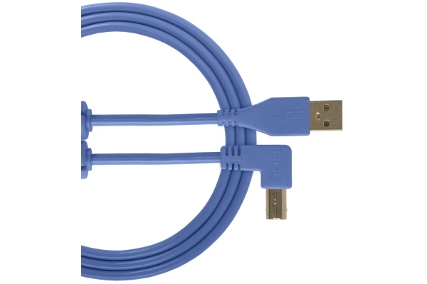 Ultimate Audio Cable USB 2.0 A-B Angled 1m - Blue Ultimate Audio Cable USB 2.0 A-B Angled 1m - Blue