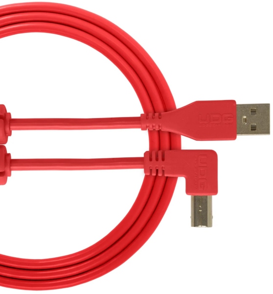 UDG Ultimate Audio Cable USB 2.0 A-B Angled 3m - Red