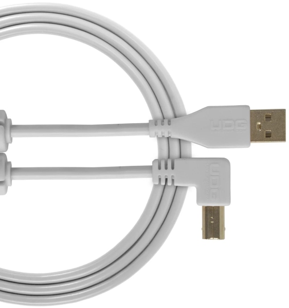 UDG Ultimate Audio Cable USB 2.0 A-B Angled 3m - White