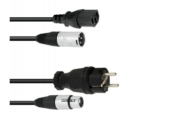 Combi Cable Safety Plug/XLR 10m