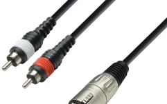 Cablu XLR la RCA Adam Hall 3Star XLRf-2RCA 3m