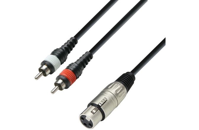 Cablu XLR la RCA Adam Hall 3Star XLRf-2RCA 3m