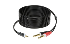 Cablu Y audio Klotz Y cable - lightweightTRS 3.5 mm - 2x TS 6.3 mm - 3m