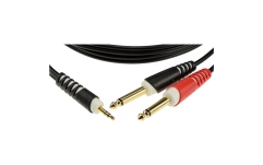 Cablu Y audio Klotz Y cable - lightweightTRS 3.5 mm - 2x TS 6.3 mm - 3m