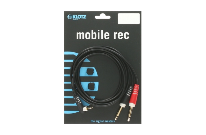 Cablu Y audio Klotz Y cable - lightweightTRS 3.5 mm, angled - 2x TS 6.3 mm - 1 m