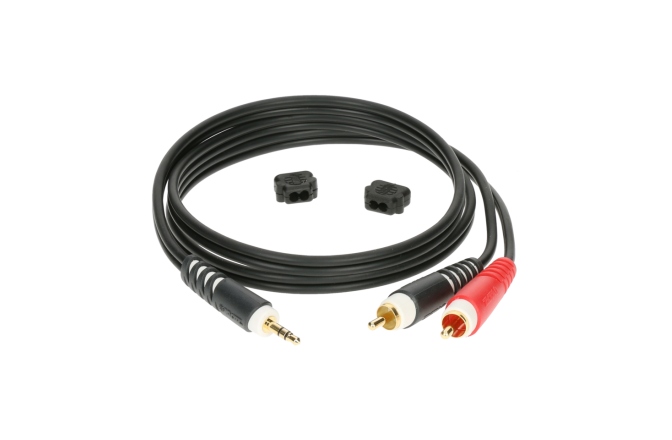 Cablu Y audio stereo Klotz Y cable - lightweightTRS 3.5 mm - 2x RCA - 3m
