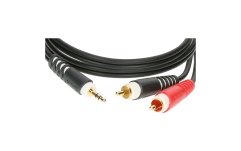 Cablu Y audio stereo Klotz Y cable - lightweightTRS 3.5 mm - 2x RCA - 3m