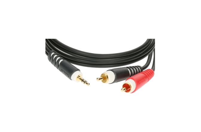 Cablu Y audio stereo Klotz Y cable - lightweightTRS 3.5 mm - 2x RCA - 3m