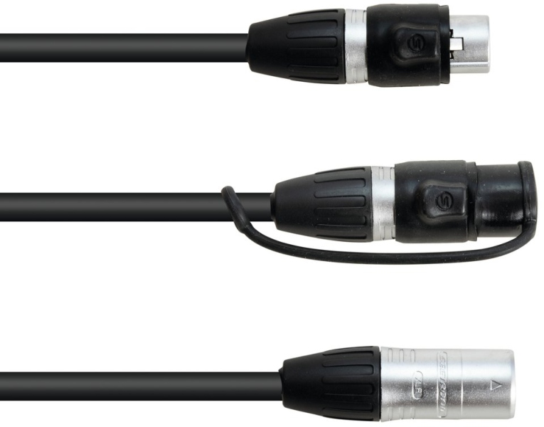 Eurolite Adapter Cable DMX IP XLR 3pol(m)/2xIP XLR 3pol(f)